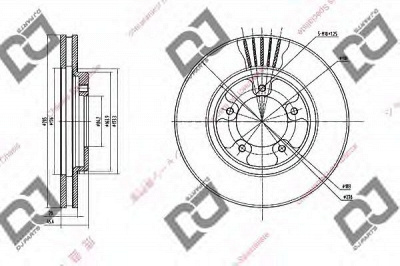 DJ PARTS bd1445 -  Тормозной диск